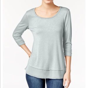 Style & Co chiffon hem top